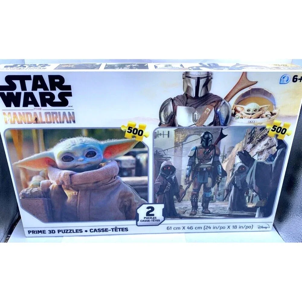 Disney Star Wars Mandalorian 3D Lenticular Puzzles Lot of 2 / Set 500 Pieces New